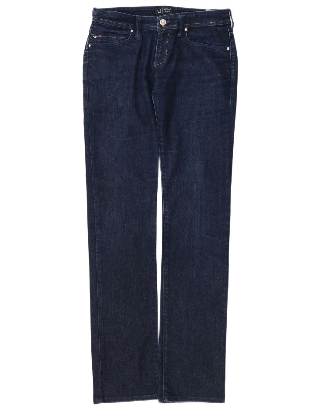 ARMANI Womens Straight Jeans W28 L32 Navy Blue