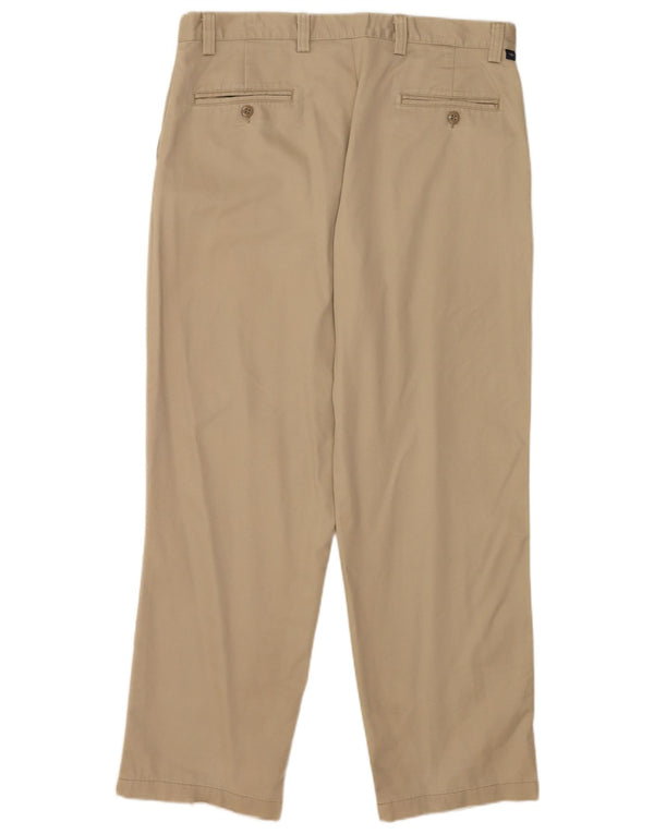 Dockers Mens Straight Chino Trousers W36 L31 Beige Cotton