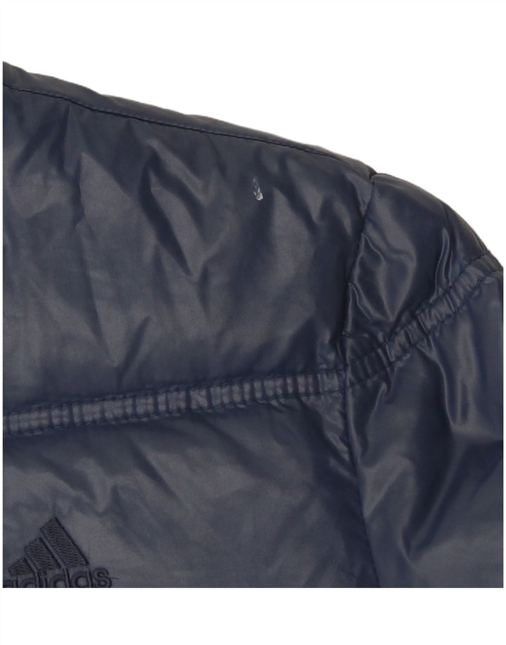 Adidas Womens Padded Jacket UK 12 Medium Navy Blue Polyamide