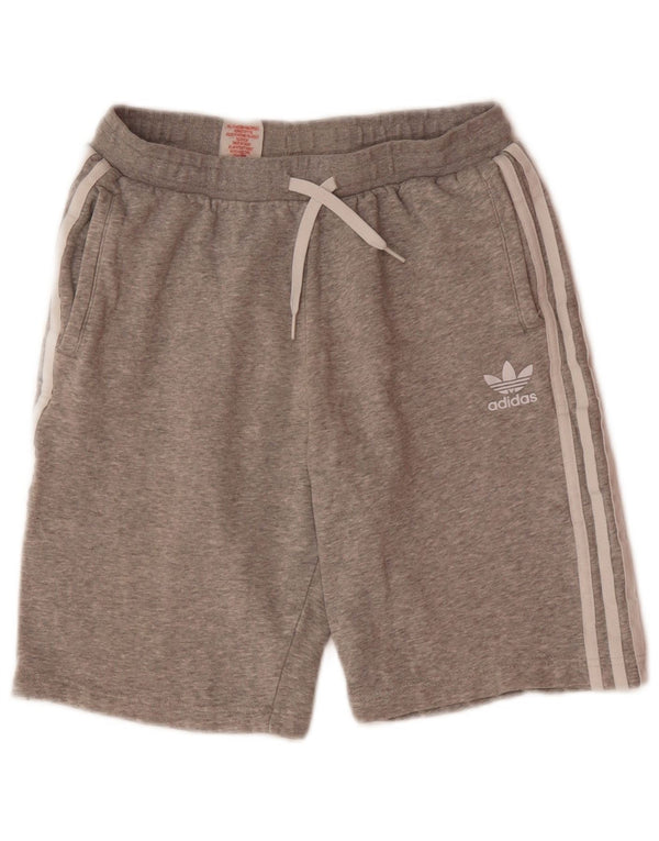 Adidas Boys Sport Shorts 15-16 Years Grey Cotton