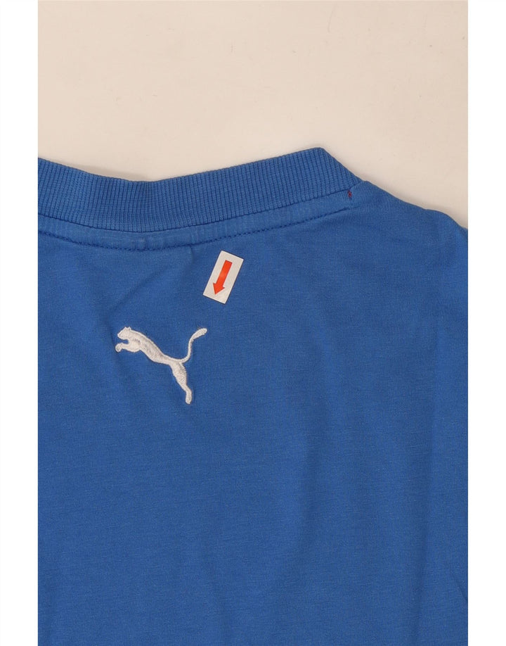 Puma Mens Graphic T-Shirt Top Medium Blue