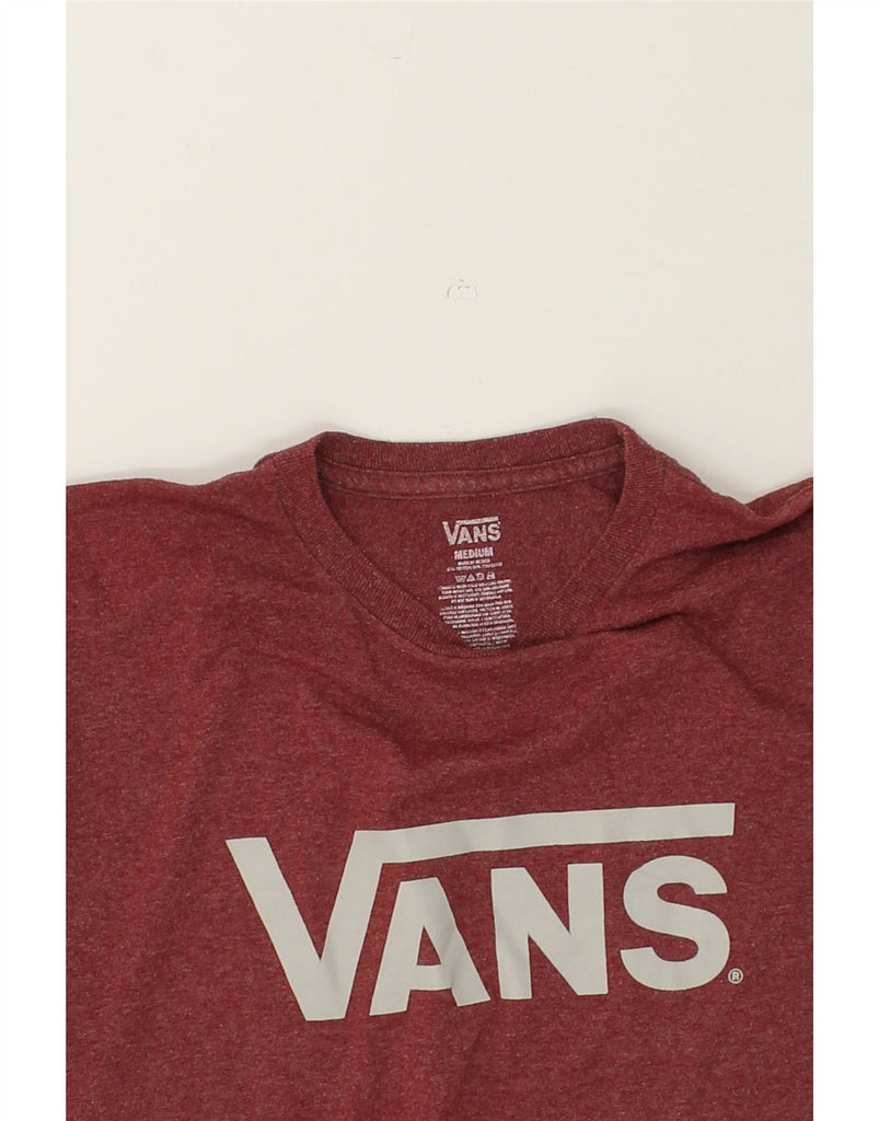 VANS Mens Graphic T-Shirt Top Medium Burgundy Cotton | Vintage Vans | Thrift | Second-Hand Vans | Used Clothing | Messina Hembry 