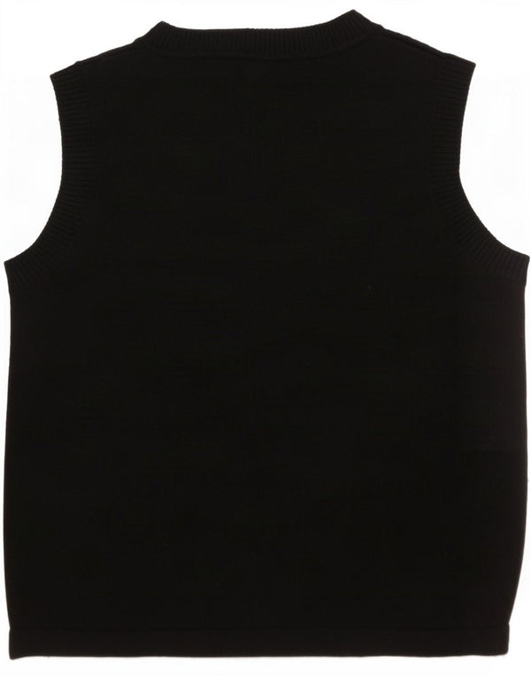 Marks & Spencer Womens Crop Vest Tank Top UK 10 Small Black Polyester