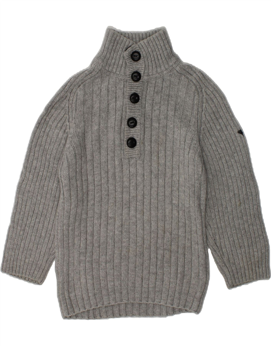 TIMBERLAND Boys Button Neck Jumper Sweater 3-4 Years Grey Cotton | Vintage Timberland | Thrift | Second-Hand Timberland | Used Clothing | Messina Hembry 