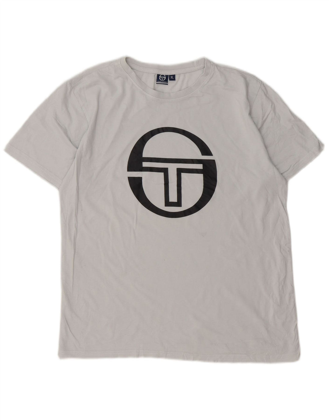 Sergio Tacchini Mens Graphic T-Shirt Top XL Grey Cotton