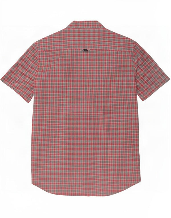Crew Clothing Mens Short Sleeve Slim Fit Shirt Medium Pink Check Cotton