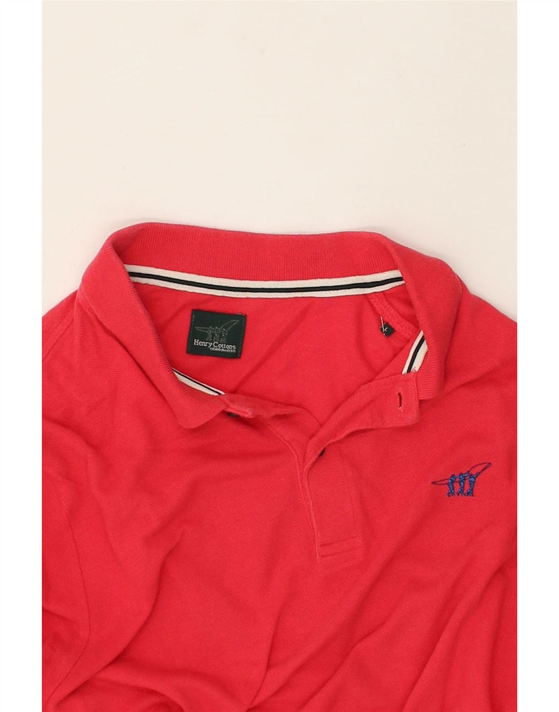 HENRY COTTONS Mens Slim Polo Shirt Large Pink | Vintage Henry Cottons | Thrift | Second-Hand Henry Cottons | Used Clothing | Messina Hembry 