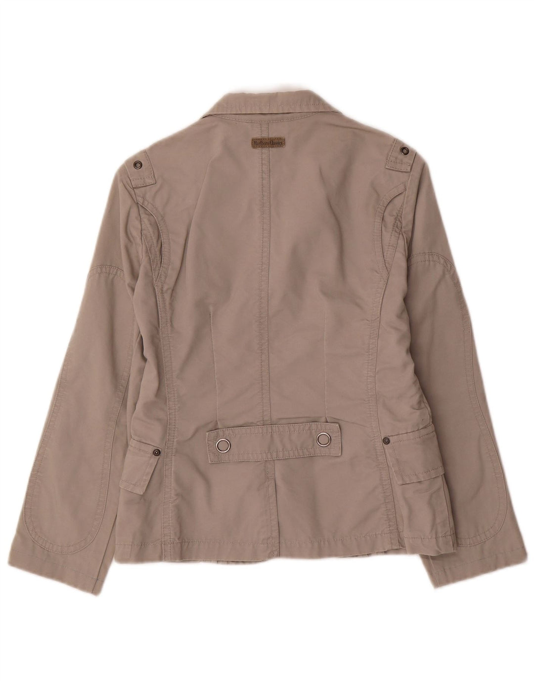 Marlboro Classics Womens Utility Jacket EU 36 Small Beige Cotton