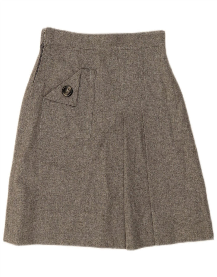 Vintage Womens A-Line Skirt W24 XS Grey