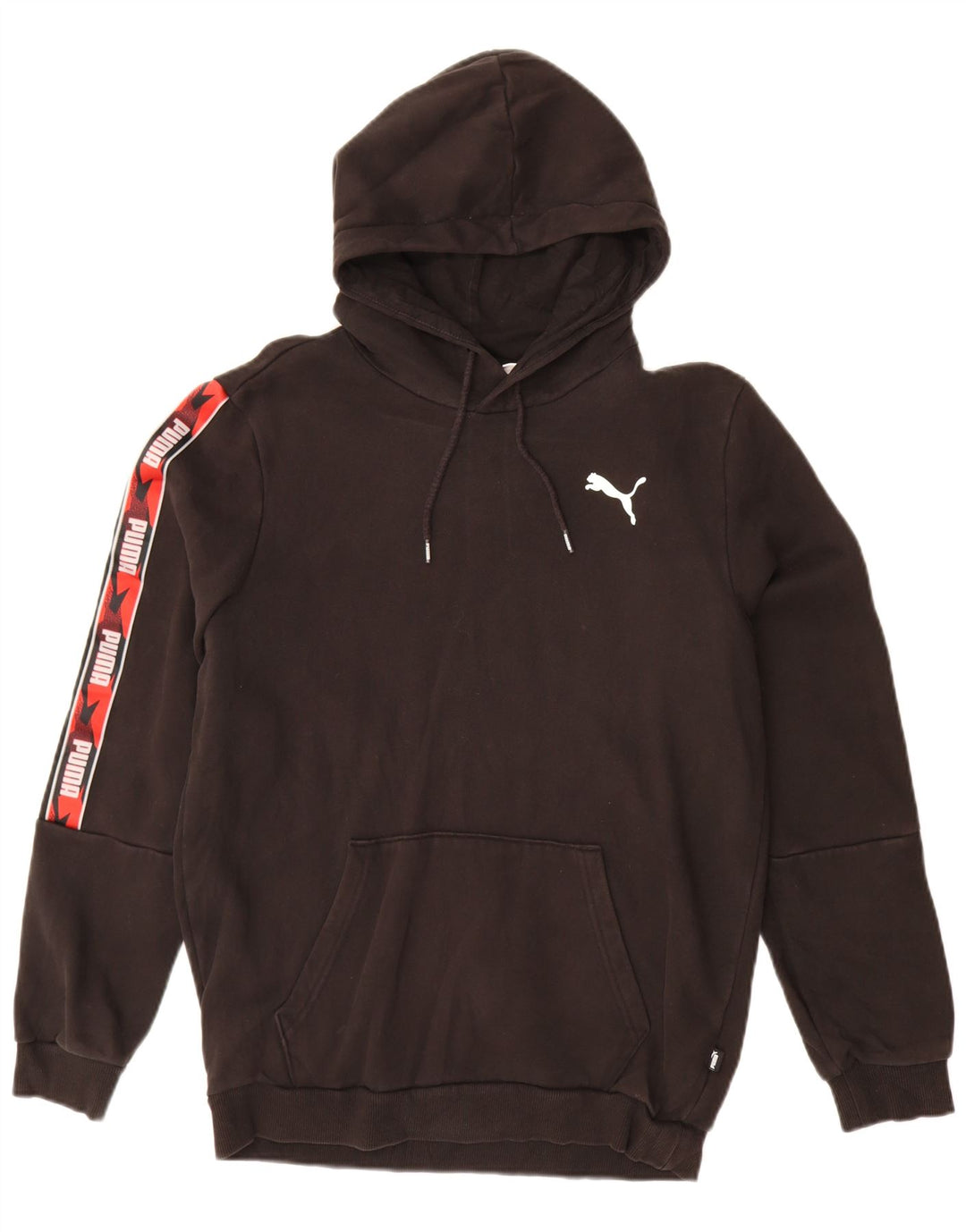 PUMA Mens Graphic Hoodie Jumper Small Black Cotton