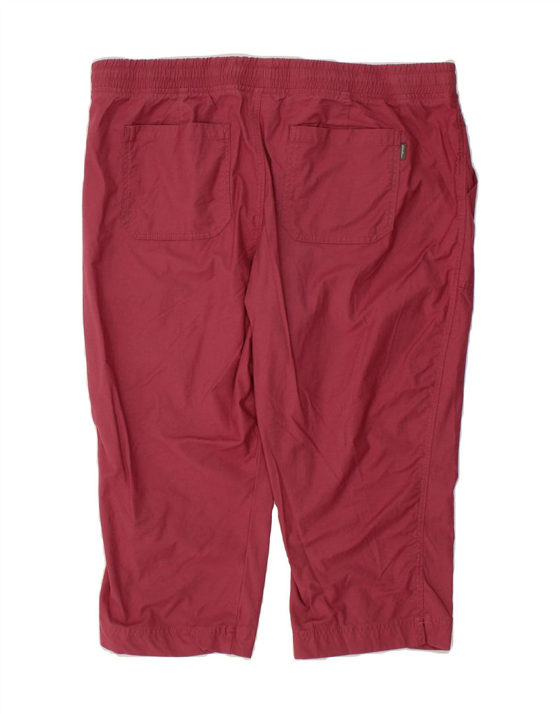 EDDIE BAUER Womens Straight Capri Trousers US 18 2XL W38 L20 Burgundy Vintage Eddie Bauer and Second-Hand Eddie Bauer from Messina Hembry 