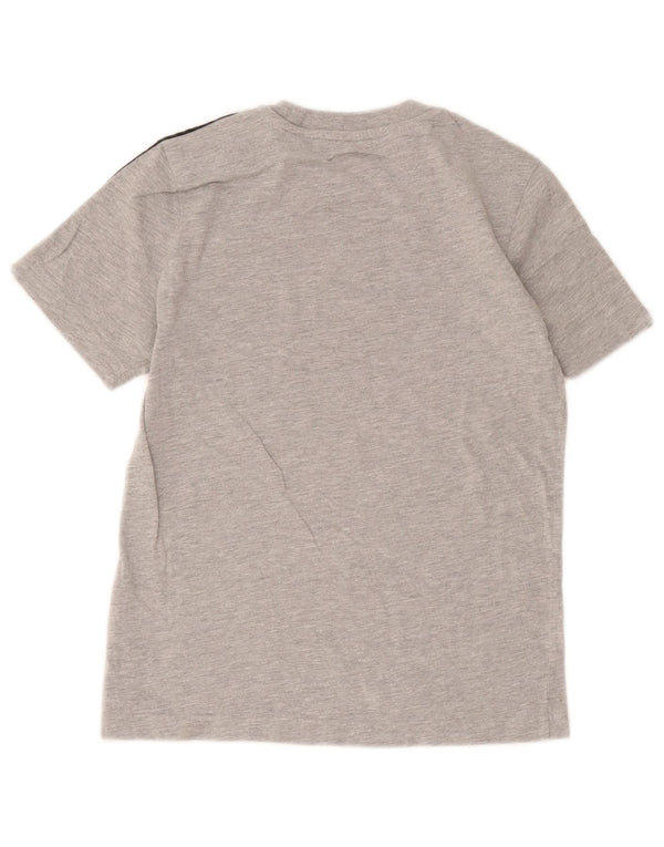 Adidas Boys T-Shirt Top 11-12 Years Grey Flecked Cotton