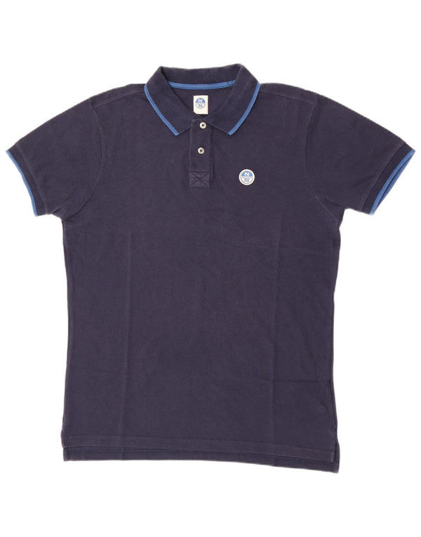 North Sails Mens Polo Shirt Large Navy Blue Cotton