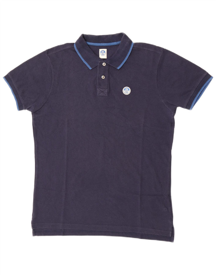 North Sails Mens Polo Shirt Large Navy Blue Cotton