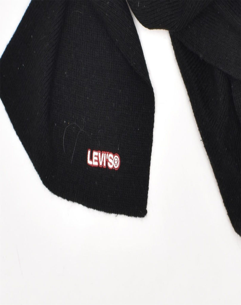 LEVI'S Womens Knit Scarf One Size Black Acrylic Winter | Vintage | Thrift | Second-Hand | Used Clothing | Messina Hembry 