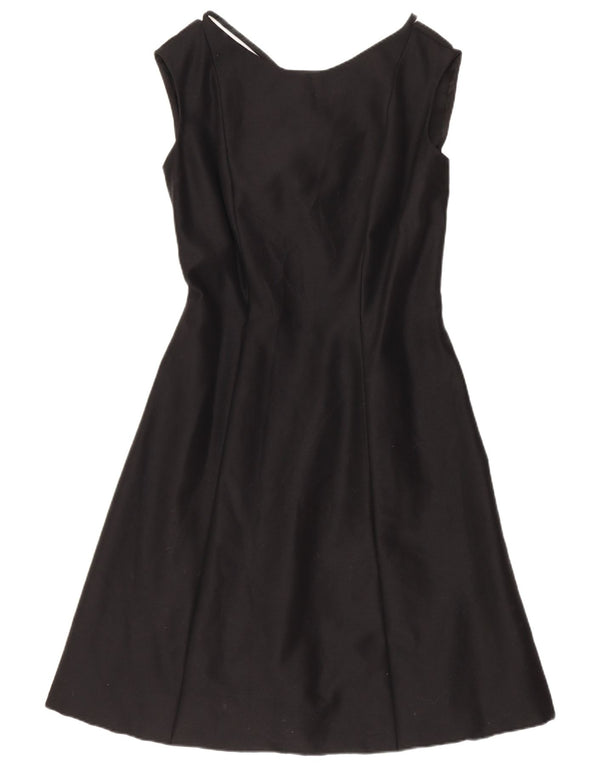 Vintage Womens Sheath Dress UK 8 Small Black