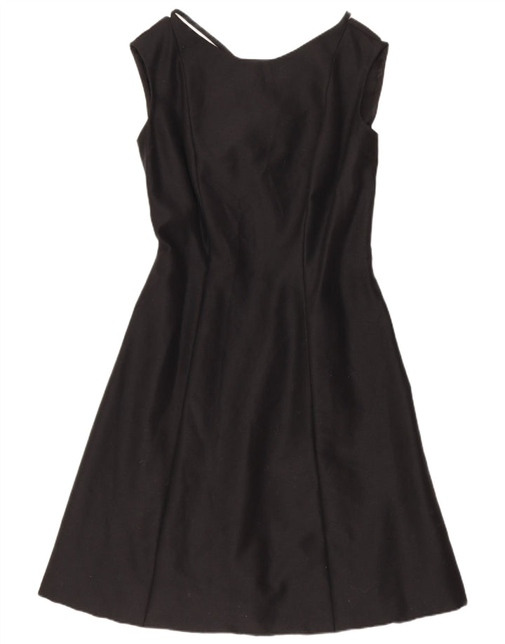 Vintage Womens Sheath Dress UK 8 Small Black