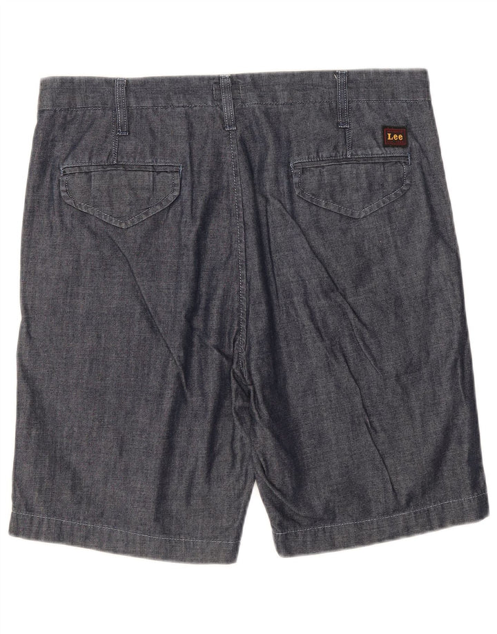Lee Mens Chino Shorts W33 Medium Navy Blue Cotton