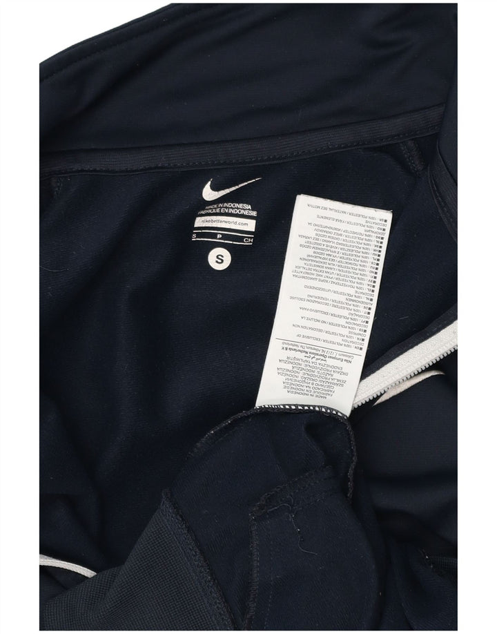 NIKE Mens Tracksuit Top Jacket Small Navy Blue Colourblock Polyester
