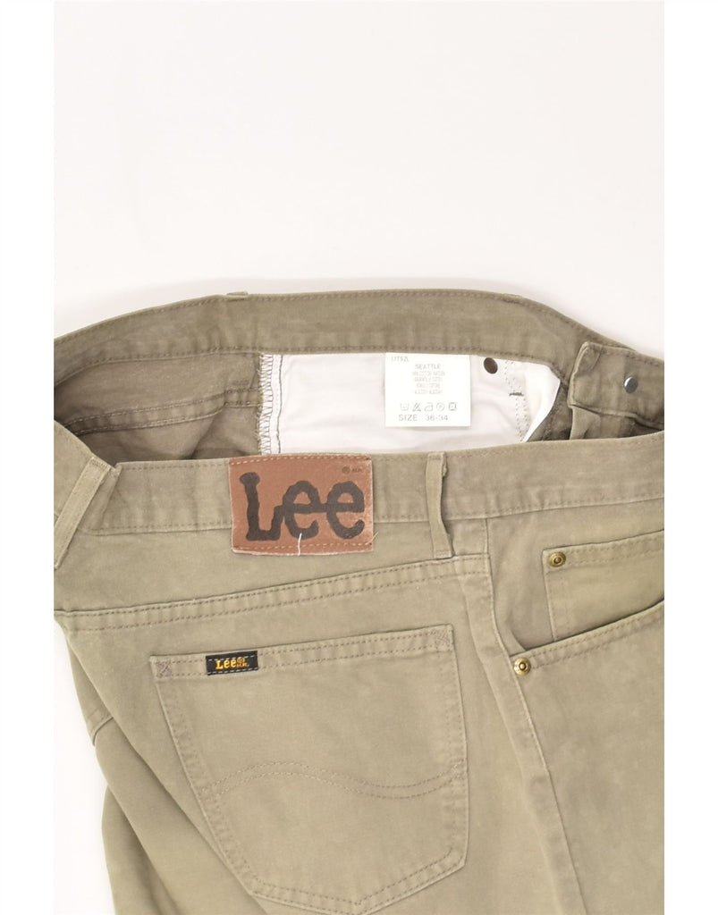 LEE Mens Straight Jeans W36 L28 Khaki Cotton | Vintage Lee | Thrift | Second-Hand Lee | Used Clothing | Messina Hembry 