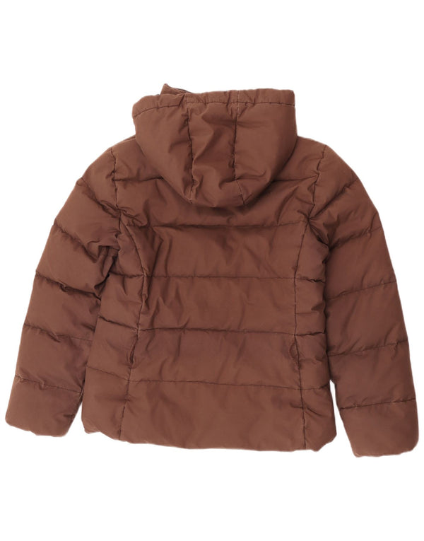 Murphy & Nye Womens Hooded Padded Jacket UK 14 Medium Brown Cotton