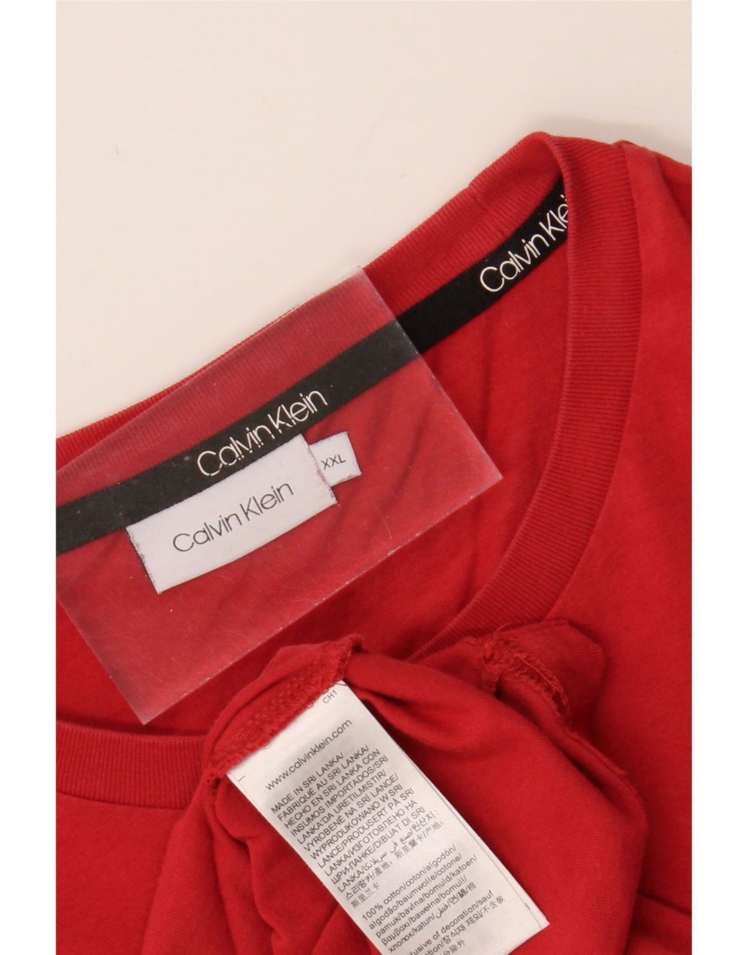 CALVIN KLEIN Mens T-Shirt Top 2XL Red Cotton Vintage Calvin Klein and Second-Hand Calvin Klein from Messina Hembry 