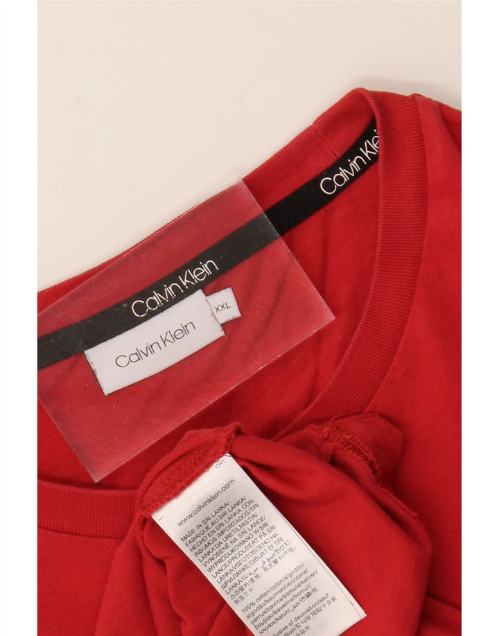 CALVIN KLEIN Mens T-Shirt Top 2XL Red Cotton Vintage Calvin Klein and Second-Hand Calvin Klein from Messina Hembry 