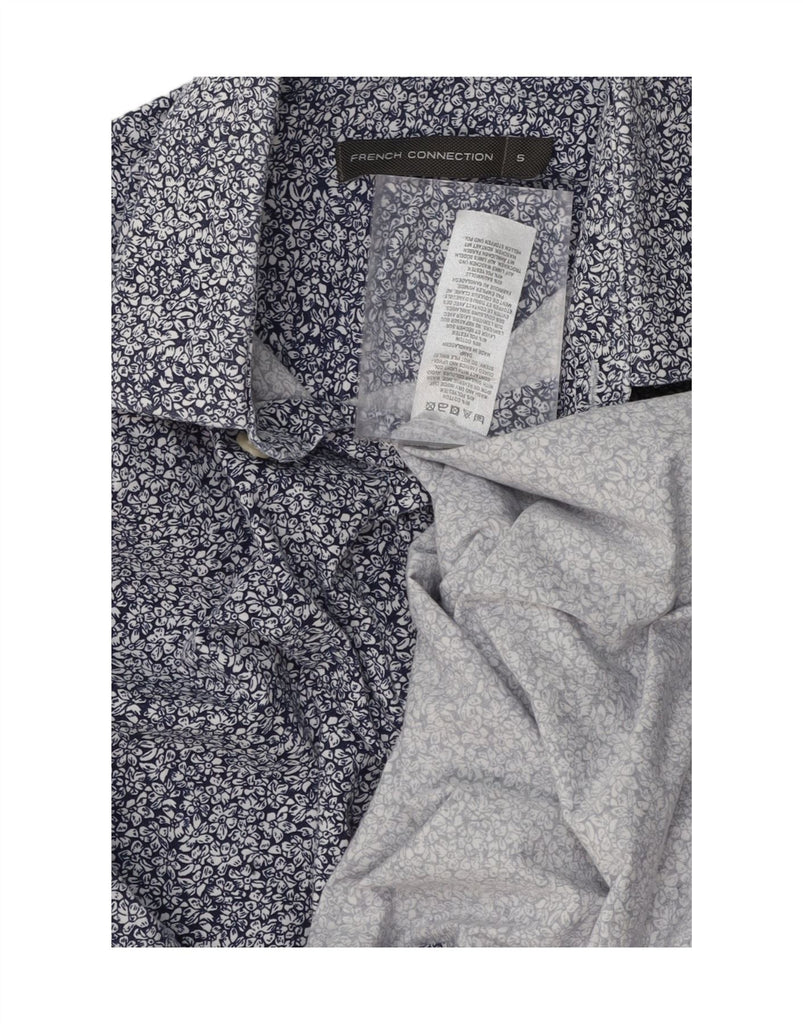 FRENCH CONNECTION Mens Shirt Small Blue Floral Cotton Vintage French Connection and Second-Hand French Connection from Messina Hembry 