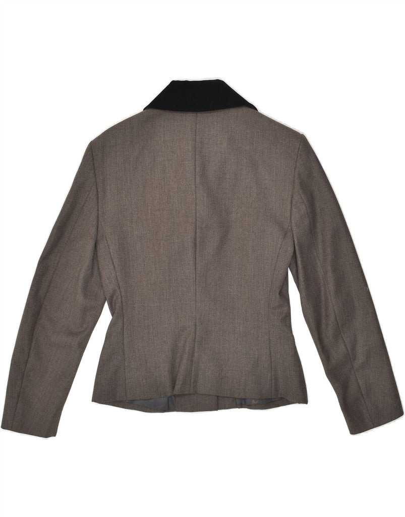 BROOKSFIELD Womens 5 Button Blazer Jacket IT 42 Medium Grey Wool | Vintage Brooksfield | Thrift | Second-Hand Brooksfield | Used Clothing | Messina Hembry 