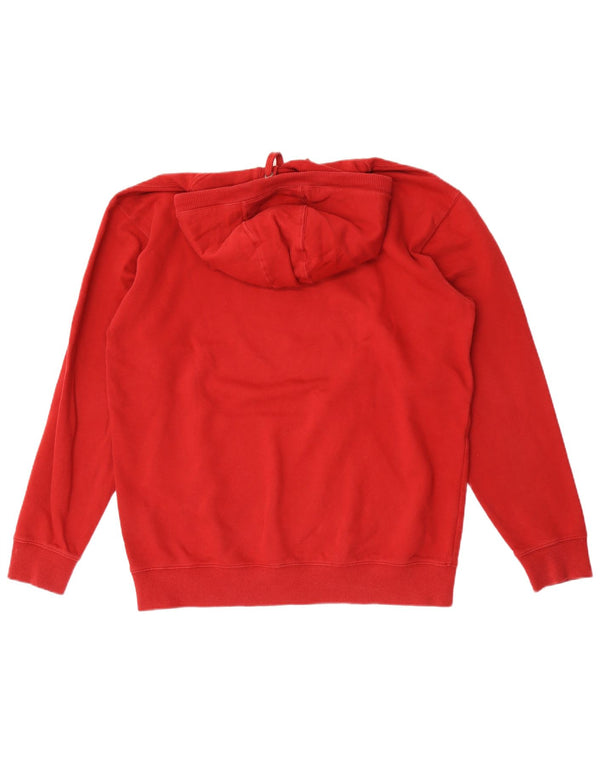 Vans Mens Graphic Hoodie Jumper Large Red Cotton