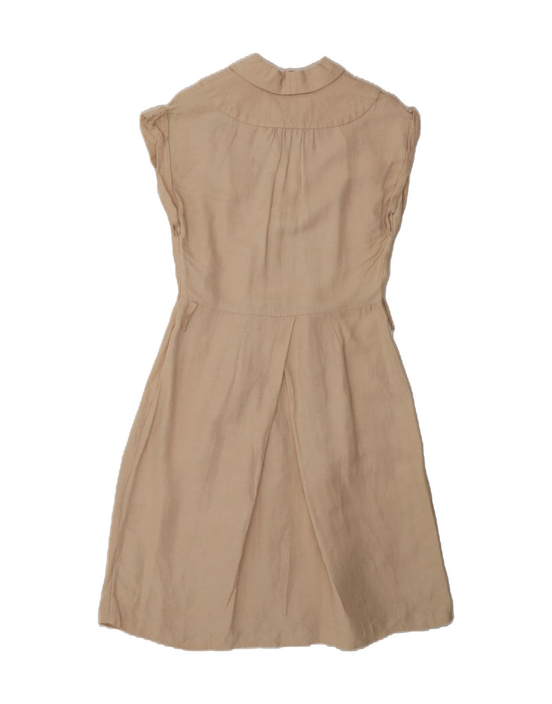PRINCIPLES Womens Sleeveless A-Line Dress UK 12 Medium Beige Linen Vintage Principles and Second-Hand Principles from Messina Hembry 