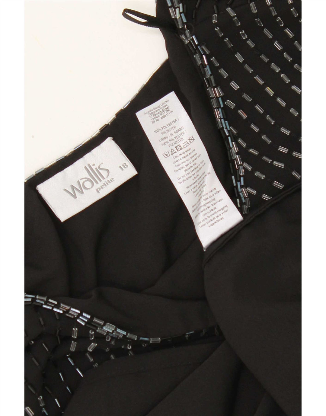 Wallis Womens Petite Shift Dress UK 18 XL Black Polyester