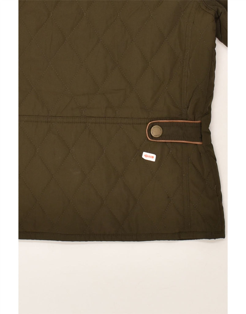 MASSIMO DUTTI Boys Quilted Jacket 9-10 Years Khaki Polyester | Vintage Massimo Dutti | Thrift | Second-Hand Massimo Dutti | Used Clothing | Messina Hembry 