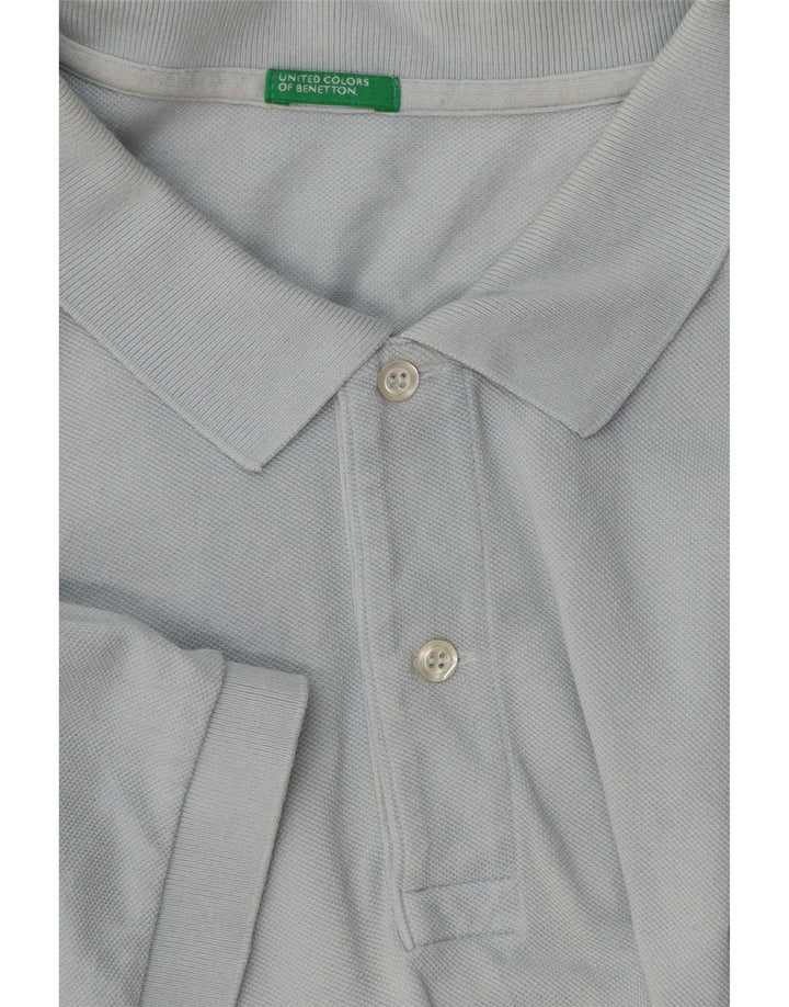 Benetton Mens Polo Shirt Large Blue