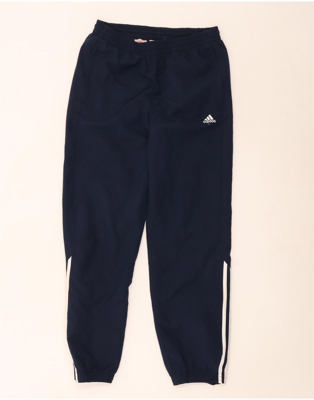 Adidas Boys Tracksuit Trousers Joggers 13-14 Years Navy Blue Polyester