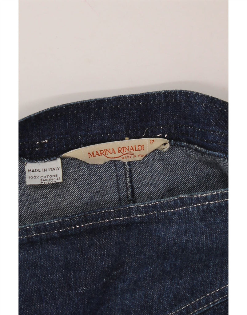 MARINA RINALDI Womens Denim Skirt Size 17 Small W30  Blue Cotton Vintage Marina Rinaldi and Second-Hand Marina Rinaldi from Messina Hembry 