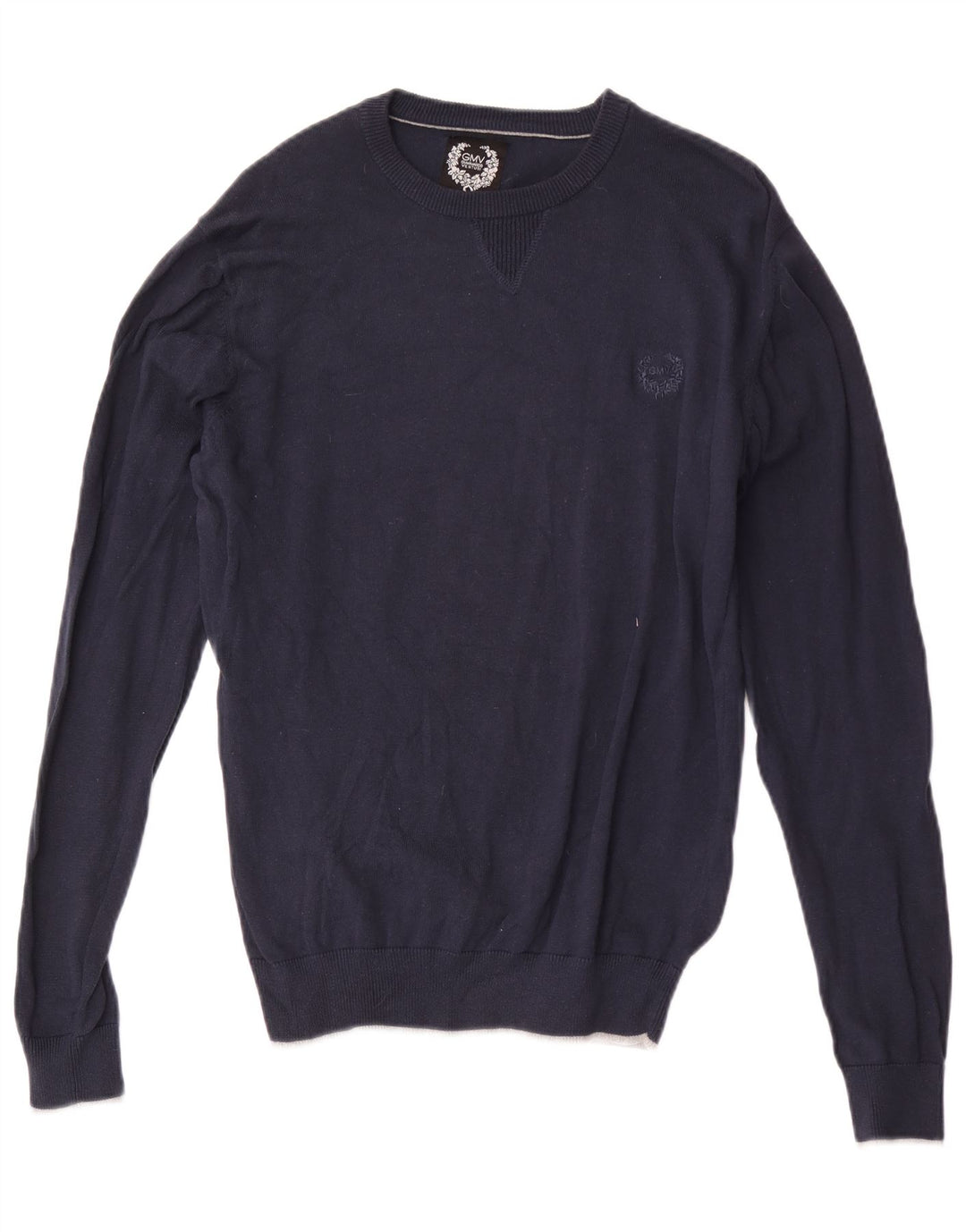 Gianmarco Venturi Mens Crew Neck Jumper Sweater Medium Navy Blue