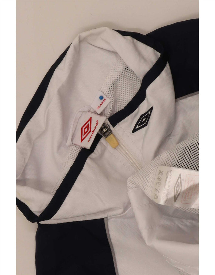 Umbro Mens Tracksuit Top Jacket XL White Colourblock Polyester
