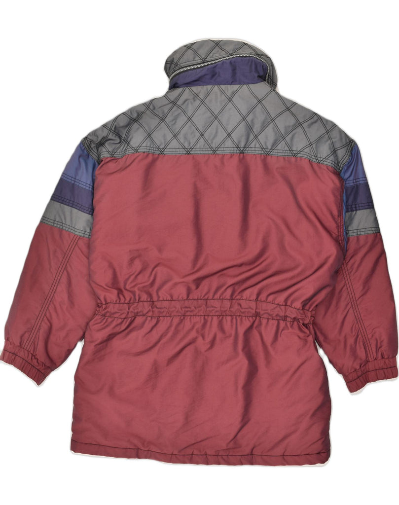 VINTAGE Mens Windbreaker Jacket IT 54 2XL Maroon Colourblock Polyester | Vintage Vintage | Thrift | Second-Hand Vintage | Used Clothing | Messina Hembry 