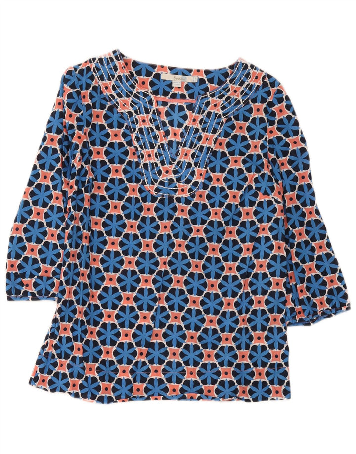 Boden Womens 3/4 Sleeve Tunic Top UK 12 Medium Multicoloured Geometric