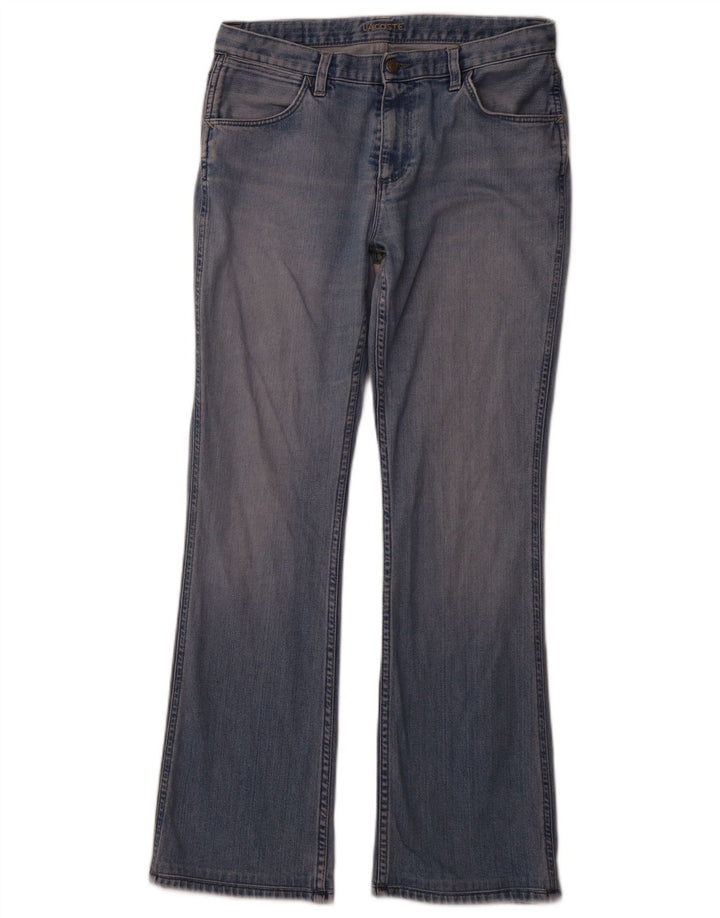 LACOSTE Womens Bootcut Jeans W31 L30 Blue Cotton