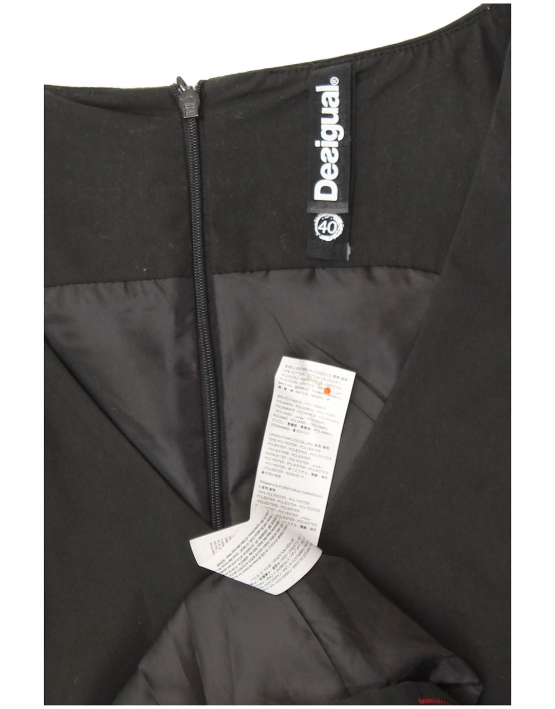 DESIGUAL Womens Sleeveless Sheath Dress EU 40 Medium Black Floral Cotton