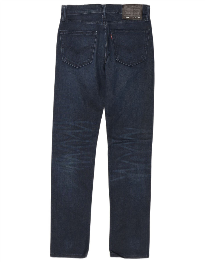Levi's Mens 511 Slim Jeans W30 L34 Navy Blue Cotton