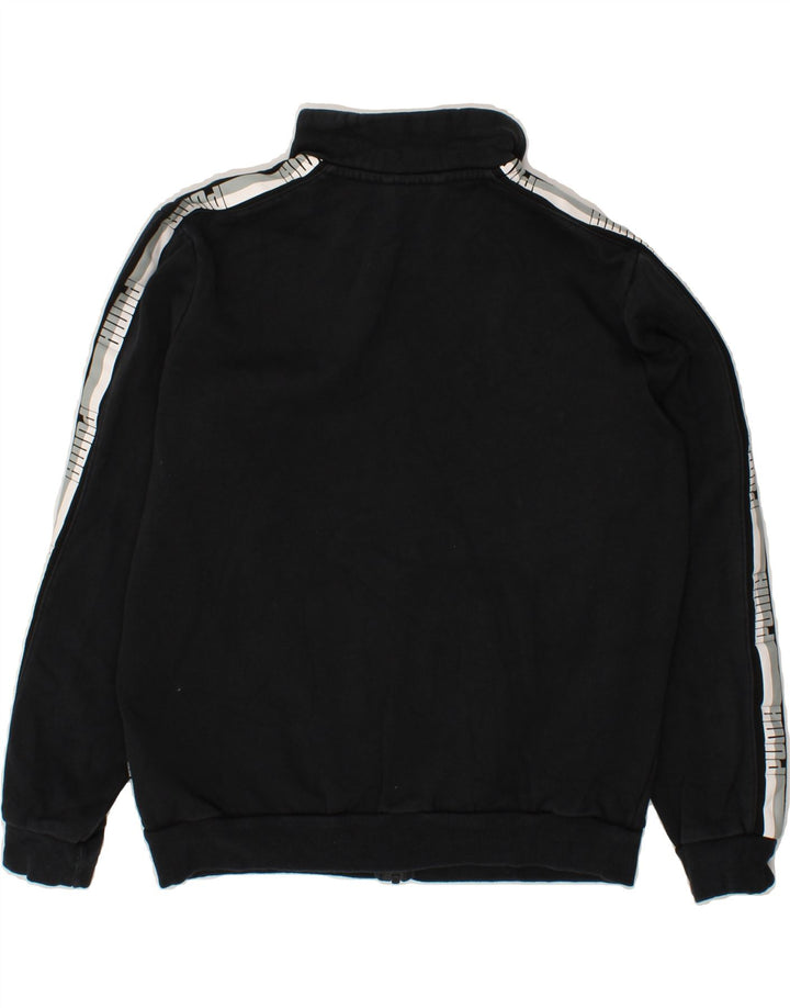 PUMA Womens Oversized Graphic Tracksuit Top Jacket UK 10 Small Black Vintage Puma and Second-Hand Puma from Messina Hembry 