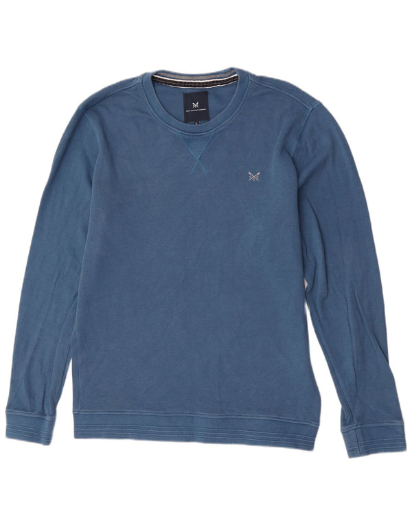 Crew Clothing Mens Crew Neck Jumper Sweater Large Blue Cotton