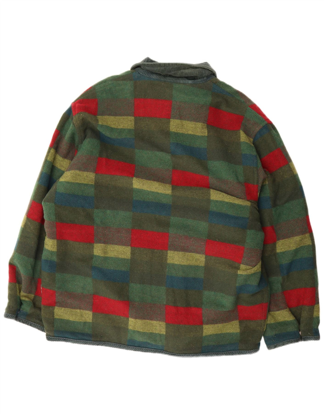 Vintage Mens Reversible Jacket UK 44 2XL Green Check