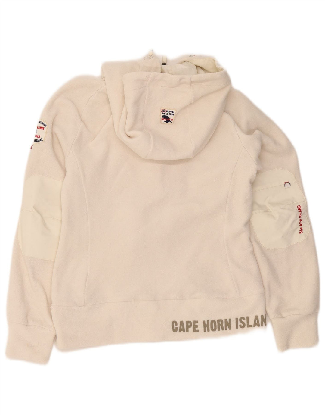 Cape Horn Womens Hooded Fleece Jacket UK 10 Small White