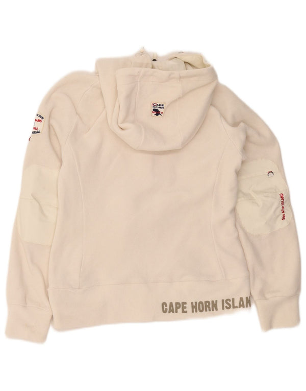 Cape Horn Womens Hooded Fleece Jacket UK 10 Small White