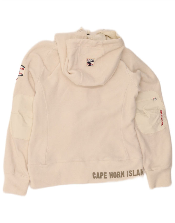 Cape Horn Womens Hooded Fleece Jacket UK 10 Small White