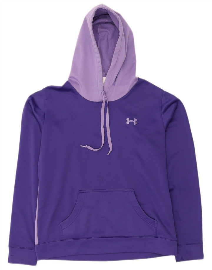 UNDER ARMOUR Mens Hoodie Jumper Medium Purple Polyester